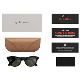 Умные очки Ray-Ban Meta* Skyler Gen 2 Shiny Black, Фотохромные линзы Graphite Green Transitions (RW4014)